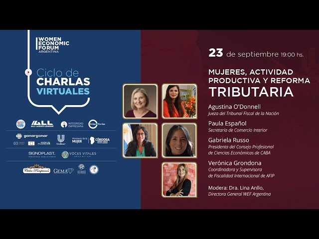 Ciclo de Charlas Virtuales / Mujeres, Actividad Productiva y Reforma Tributaria