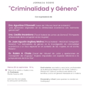 Jornada Criminalidad Economica y Genero E Rios