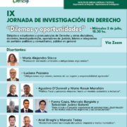 Flyer IX Jornada de Investigacion en Derecho