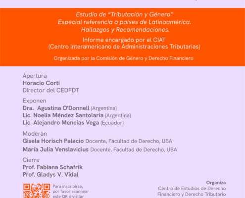 Estudio de “Tributación y Género”. Especial referencia a países de Latinoamérica