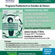 Presentación del libro “La desigualdad de género y la falta de autonomía económica de las mujeres”